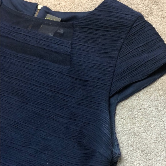 Taylor Navy Dress, Size 12, exposed zipper back. - Picture 5 of 12